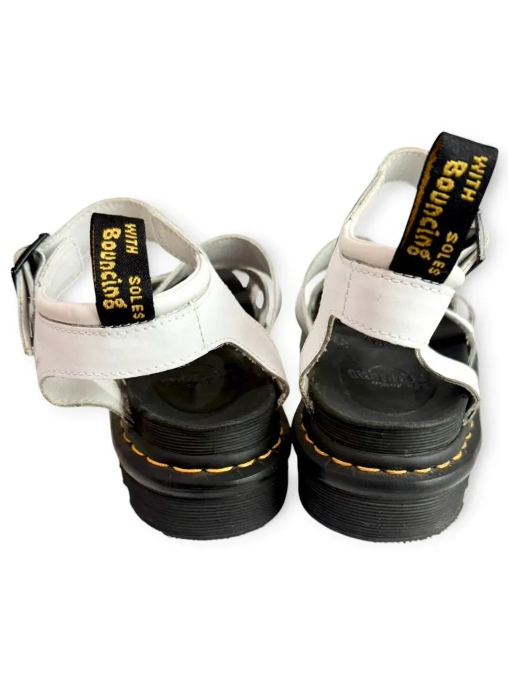 Dr. Martens Blaire Leather Strap Sandals Womens Size 7 White Docs